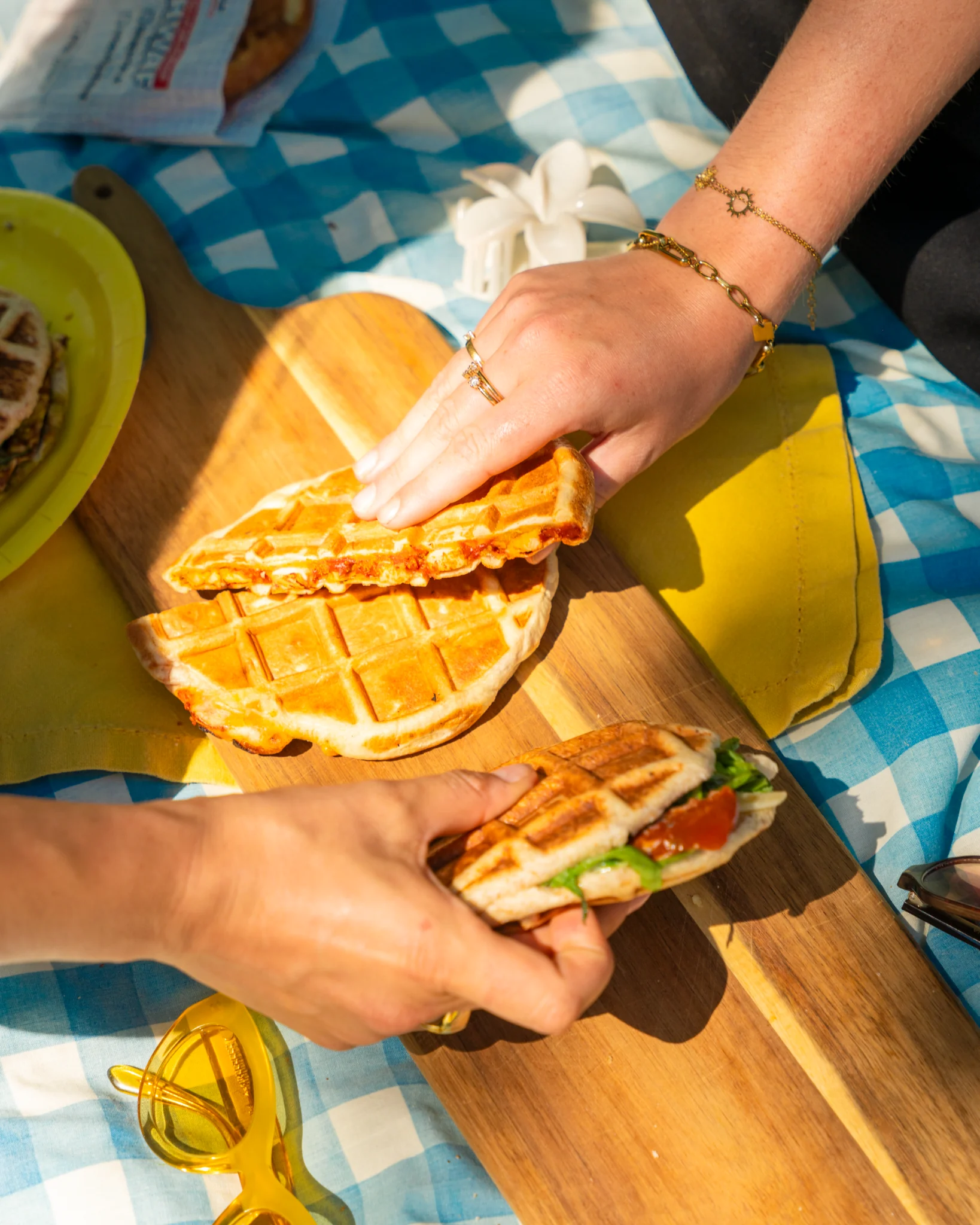 Gaufre salée préparée minute